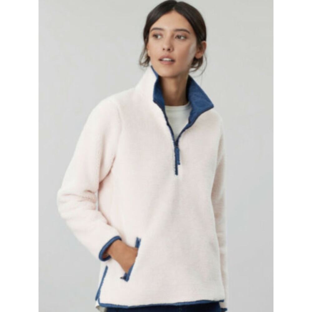 NWT Joules Linley Ice Pink 1/2 Zip Fleece Pullover - Size 14 US - Picture 3 of 10